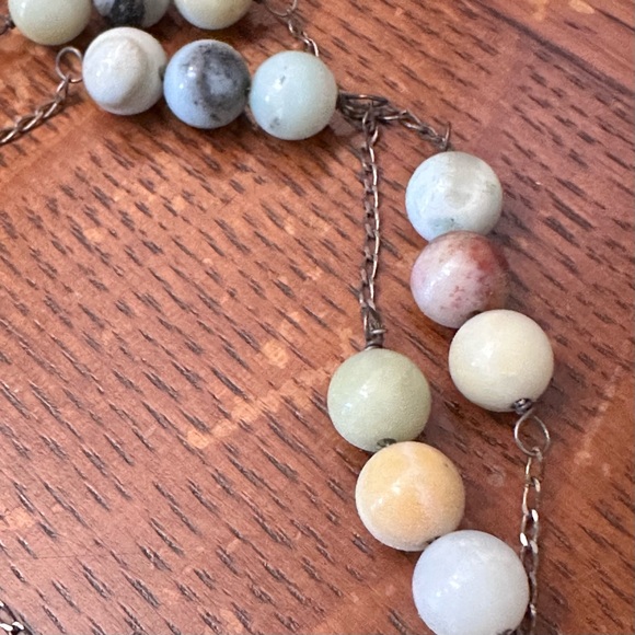 Artisan Natural Stone Beads and Sterling Silver Pendant Necklace - Picture 15 of 17